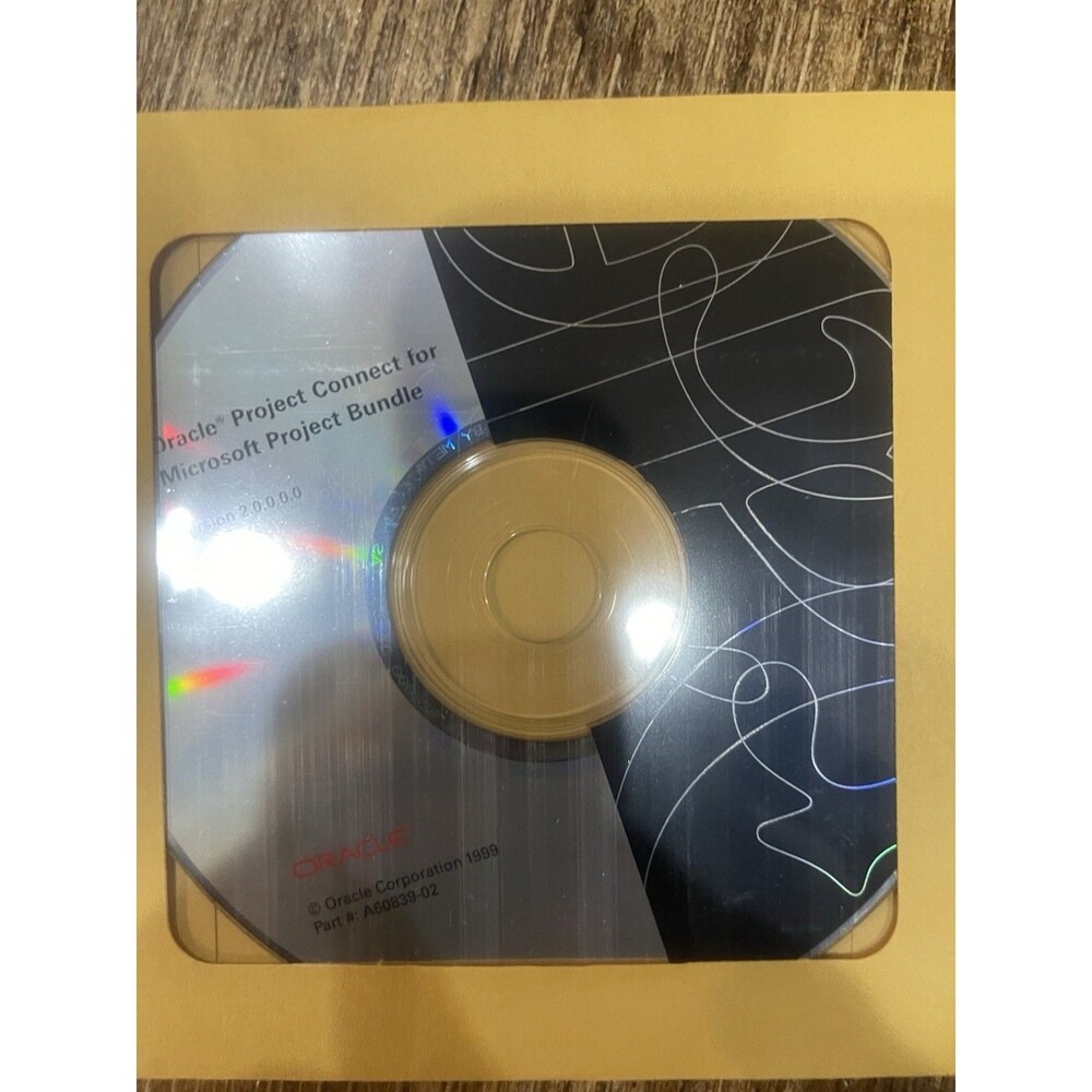Oracle Project Connect Microsoft Project Bundle v2.0 A60839-02 CD NOS y2k